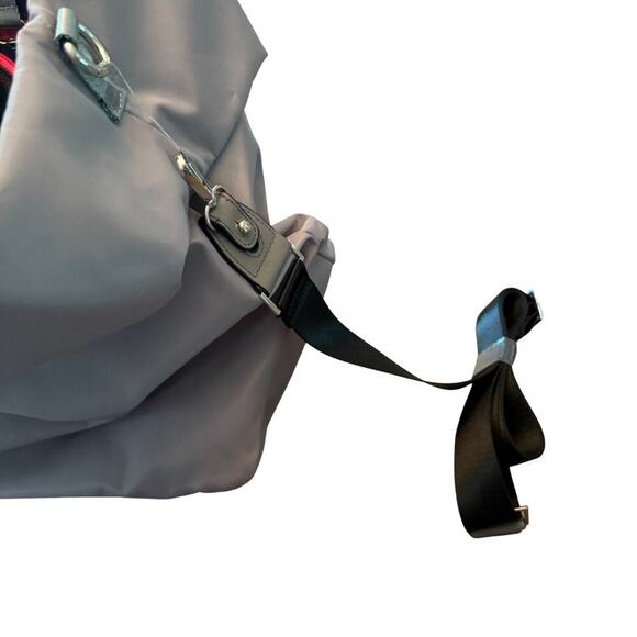 Zelos Nylon Shoulder Bag Light Gray NWT Oversized - Picture 5 of 8